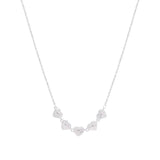 925 Silver Matte Finish Heart Necklace for Women
