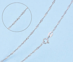 925 Silver Necklace Ingot Twist Chain Bar Box Chain Women