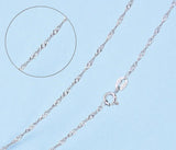 925 Silver Necklace Ingot Twist Chain Bar Box Chain Women
