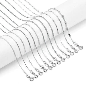 925 Silver Necklace Ingot Twist Chain Bar Box Chain Women