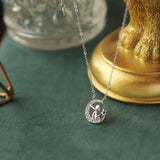 S925 Little Prince Moon Pendant Necklace Fine Jewelry