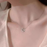 S925 Little Prince Moon Pendant Necklace Fine Jewelry
