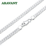 925 Silver 18K Sideways Necklace Chains for Men Women