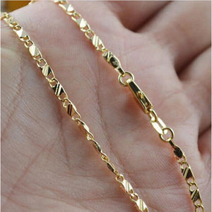 18K Filled Necklace Men Women 16-30 Inch Chain