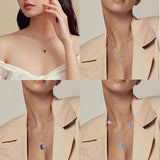 925 Silver Sea Turtle Evil Eye Pendant Necklace For Women