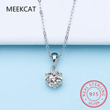 Moissanite Diamond Wedding Pendant Necklace 925 Sterling Silver