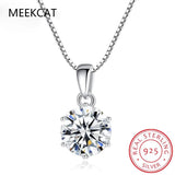 Moissanite Diamond Wedding Pendant Necklace 925 Sterling Silver