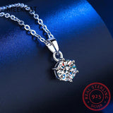 Moissanite Diamond Wedding Pendant Necklace 925 Sterling Silver