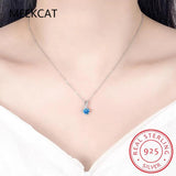 3.1ct Topaz Silver Fish Tail Pendant Necklace Gemstone Statement Jewelry