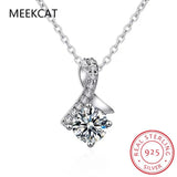 3.1ct Topaz Silver Fish Tail Pendant Necklace Gemstone Statement Jewelry