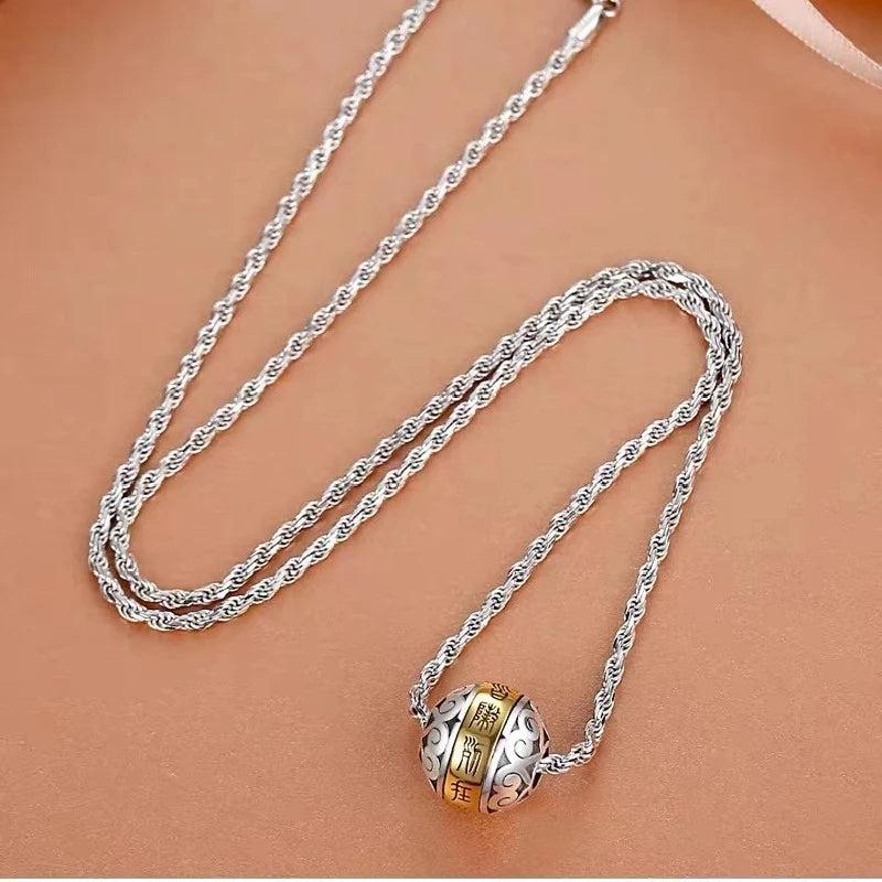 Taoist Mysticism Rosary Pendant Necklace Men Luck Beads Torque Jewelry