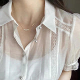 925 Silver Crown Pendant Necklace Crystal Clavicle Chain Women Jewelry