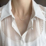 925 Silver Crown Pendant Necklace Crystal Clavicle Chain Women Jewelry