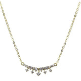 925 Silver Crown Pendant Necklace Crystal Clavicle Chain Women Jewelry
