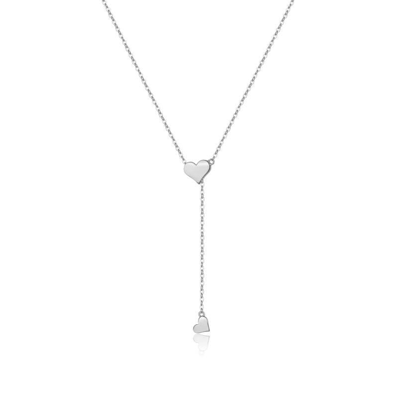 925 Silver Heart Pendant Necklace Choker for Women