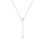 925 Silver Heart Pendant Necklace Choker for Women