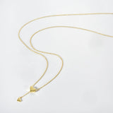 925 Silver Heart Pendant Necklace Choker for Women