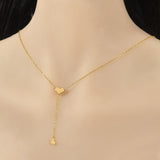 925 Silver Heart Pendant Necklace Choker for Women