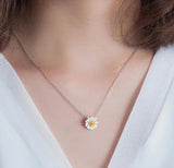 925 Silver Daisy Necklace Wedding Birthday Gift