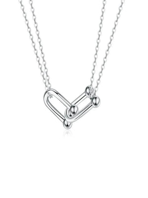 925 Silver Horseshoe Necklace Charm Jewelry