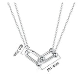 925 Silver Horseshoe Necklace Charm Jewelry