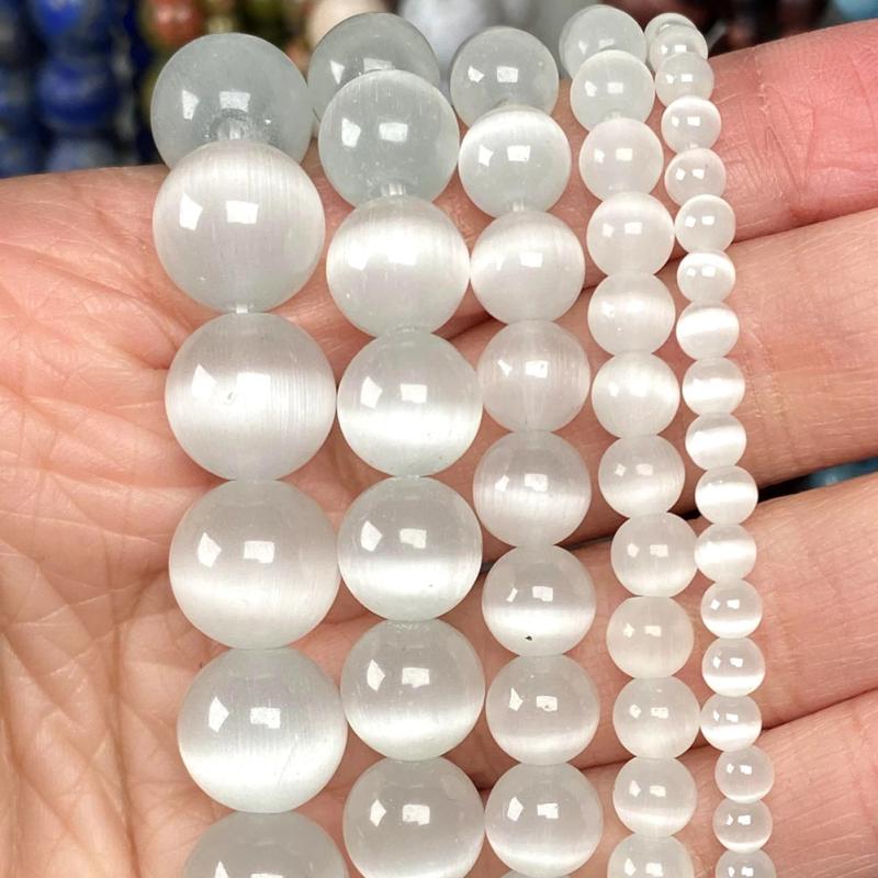 4/6/8/10mm Cat Eye Round Beads Mix for DIY Bracelets 15