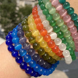 4/6/8/10mm Cat Eye Round Beads Mix for DIY Bracelets 15
