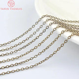5M Copper Flat Oval Link Necklace Chain Jewelry DIY