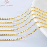 5M Copper Flat Oval Link Necklace Chain Jewelry DIY