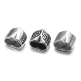 4pcs Stainless Steel Double Hole Beads 5mm 4mm Leather Cord Bracelet Spacer