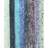 Green Quartz Crystal Lapis Lazuli Aquamarine Beads 2 3 4mm