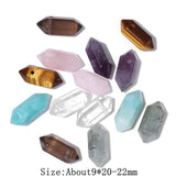Labradorite Stone Hexagonal Column Pendant Beads