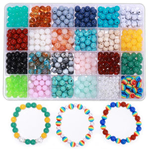 Gradient Gemstone Beads 8mm Glass Beads Jewelry Making