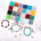 Gradient Gemstone Beads 8mm Glass Beads Jewelry Making