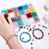 Gradient Gemstone Beads 8mm Glass Beads Jewelry Making