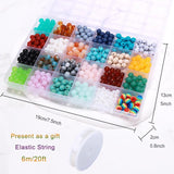 Gradient Gemstone Beads 8mm Glass Beads Jewelry Making