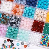 Gradient Gemstone Beads 8mm Glass Beads Jewelry Making