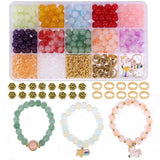 8mm Mix Colors Jewelry Making Kit Two-color Gradient Gemstone Beads