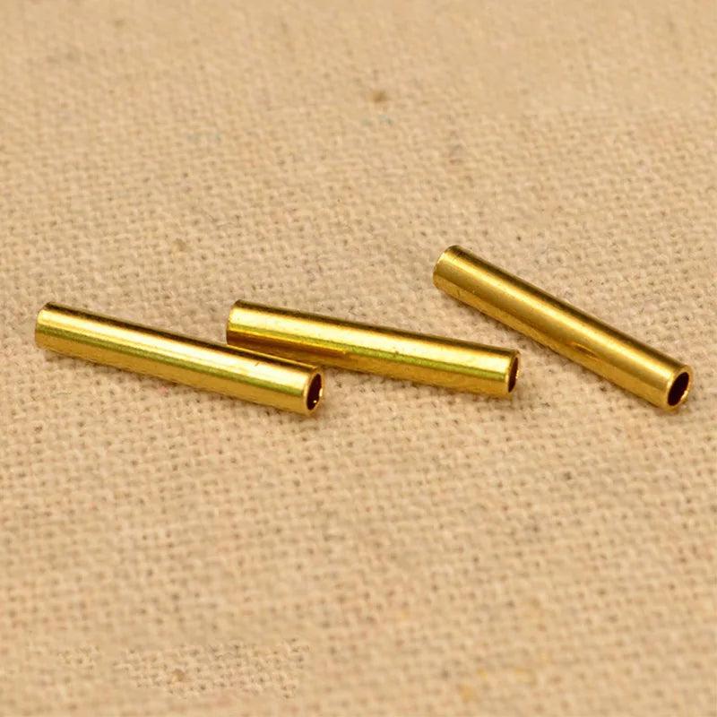 100pcs Copper Tube Spacer Beads for DIY Jewelry 15mm 20mm 30mm 40mm