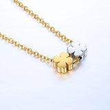 5pcs Stainless Steel Clover Loose Beads Fast Hole Beads DIY Jewelry