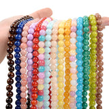Natural Stone Beads Yellow Topaz Jade Chalcedony Spacer Beads for Jewelry