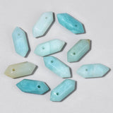 Stone Point Pendant Hexagonal Prism Charms Quartz Pendants 9x20mm