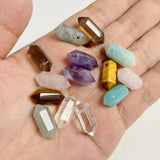 Stone Point Pendant Hexagonal Prism Charms Quartz Pendants 9x20mm