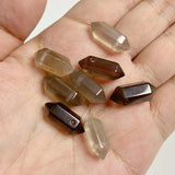 Stone Point Pendant Hexagonal Prism Charms Quartz Pendants 9x20mm