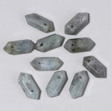 Stone Point Pendant Hexagonal Prism Charms Quartz Pendants 9x20mm