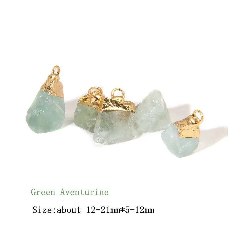 Irregular Rough Stone Pendant Natural Crystal Agates Pendants DIY Jewelry