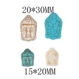 Vintage Turquoise Beads Buddha Head Spacers DIY Jewelry Making Accessories