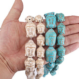 Vintage Turquoise Beads Buddha Head Spacers DIY Jewelry Making Accessories