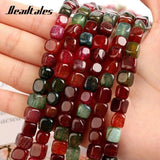 Tourmaline Natural Stone Agate Cube Beads 8x8mm