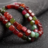 Tourmaline Natural Stone Agate Cube Beads 8x8mm